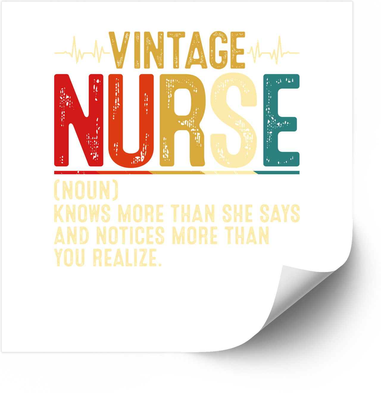 Vintage Nurse Definition Sticker | Retro Distressed Typography Vinyl Decal | Nurse Appreciation Gift