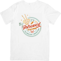 Thumbnail for Introvert Thing Skeleton T-Shirt | Retro Funny Antisocial Graphic Tee