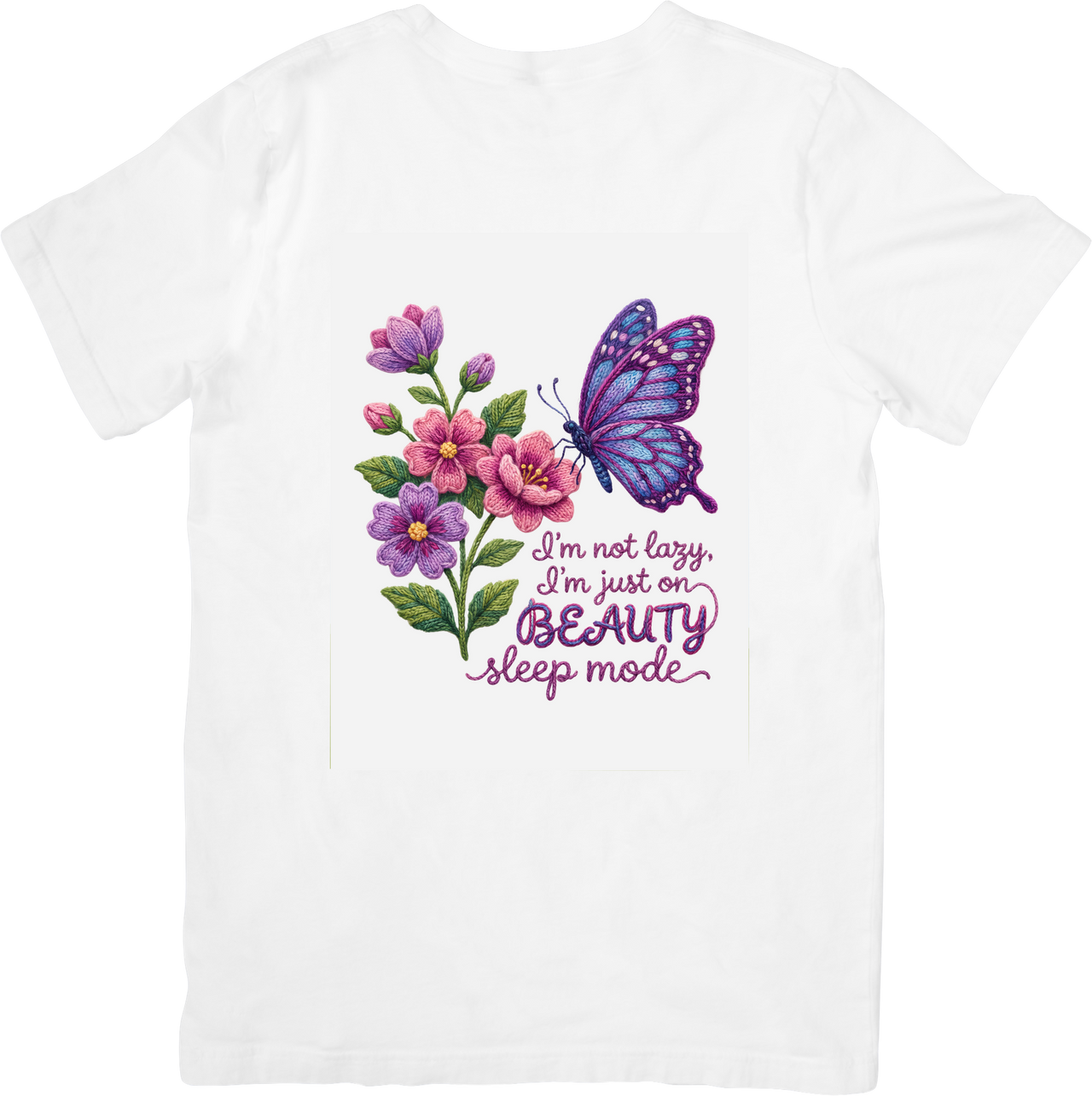 Beauty Sleep Mode Butterfly T-Shirt | Floral Boho Funny Graphic Tee