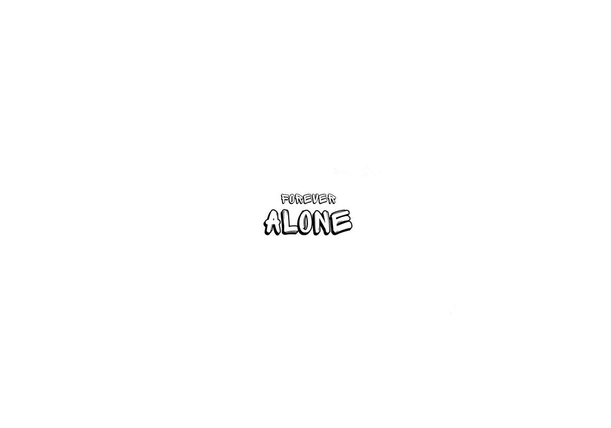 Forever Alone Throw Pillow | Funny Graffiti Text Decorative Pillow | Sarcastic Humor Gift