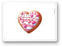 Thumbnail for Valentine Heart Cookie Wall Art | Watercolor Iced Sugar Cookie Print | Bakery Kitchen Gift