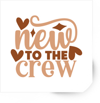 Thumbnail for New To The Crew Sticker | Boho Lettering Heart Vinyl Decal | New Baby Newborn Gift