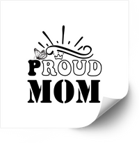 Thumbnail for Proud Mom Crown Butterfly Sticker | Minimalist Elegant Mothers Day Vinyl Decal