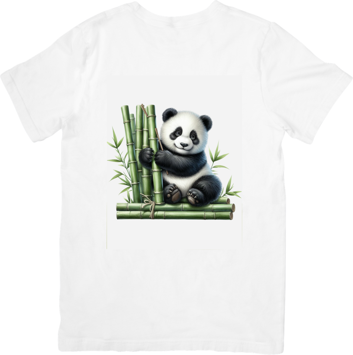 Panda Climbing Bamboo T-Shirt | Cute Wildlife Graphic Tee | Animal Lover Gift