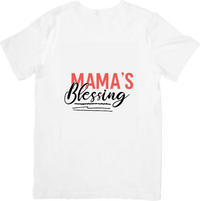 Thumbnail for Mama's Blessing T-Shirt | Minimalist Motivational Script Graphic Tee | Mom Gift