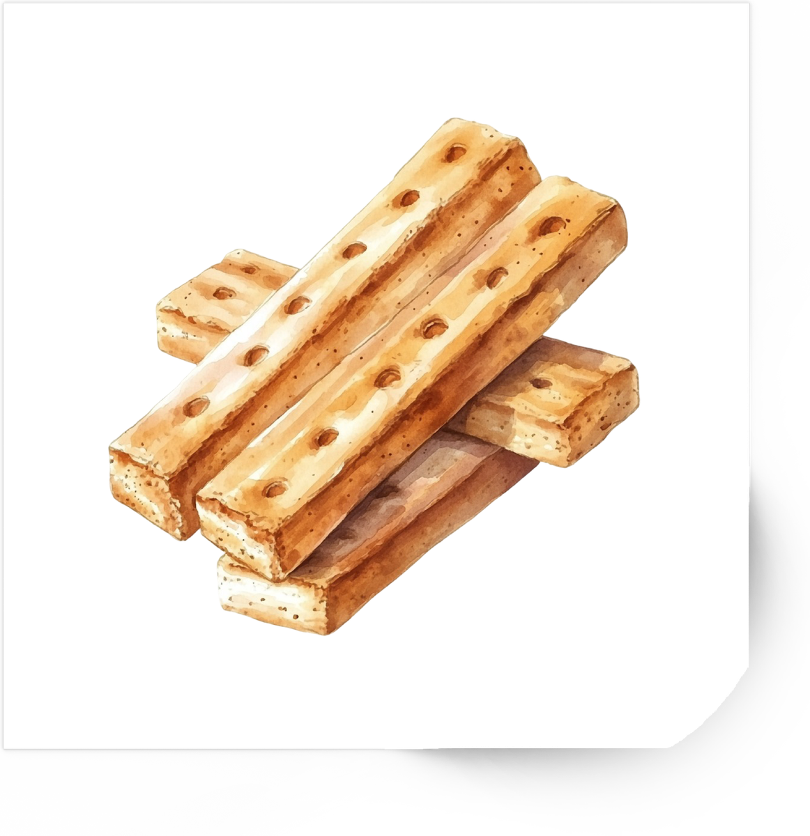 Cinnamon Sugar Cookie Sticks Sticker | Realistic Watercolor Pastry Vinyl Decal | Bakery Foodie Gift