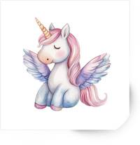 Thumbnail for Pastel Unicorn Pegasus Sticker | Cute Watercolor Winged Pony Vinyl Decal | Kids Magical Gift